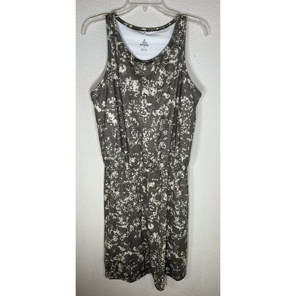 Prana Dresses & Skirts - PrAna Womens Large Mandoline Tank Dress Shelf Bra Wicking Elastic Waist Size L